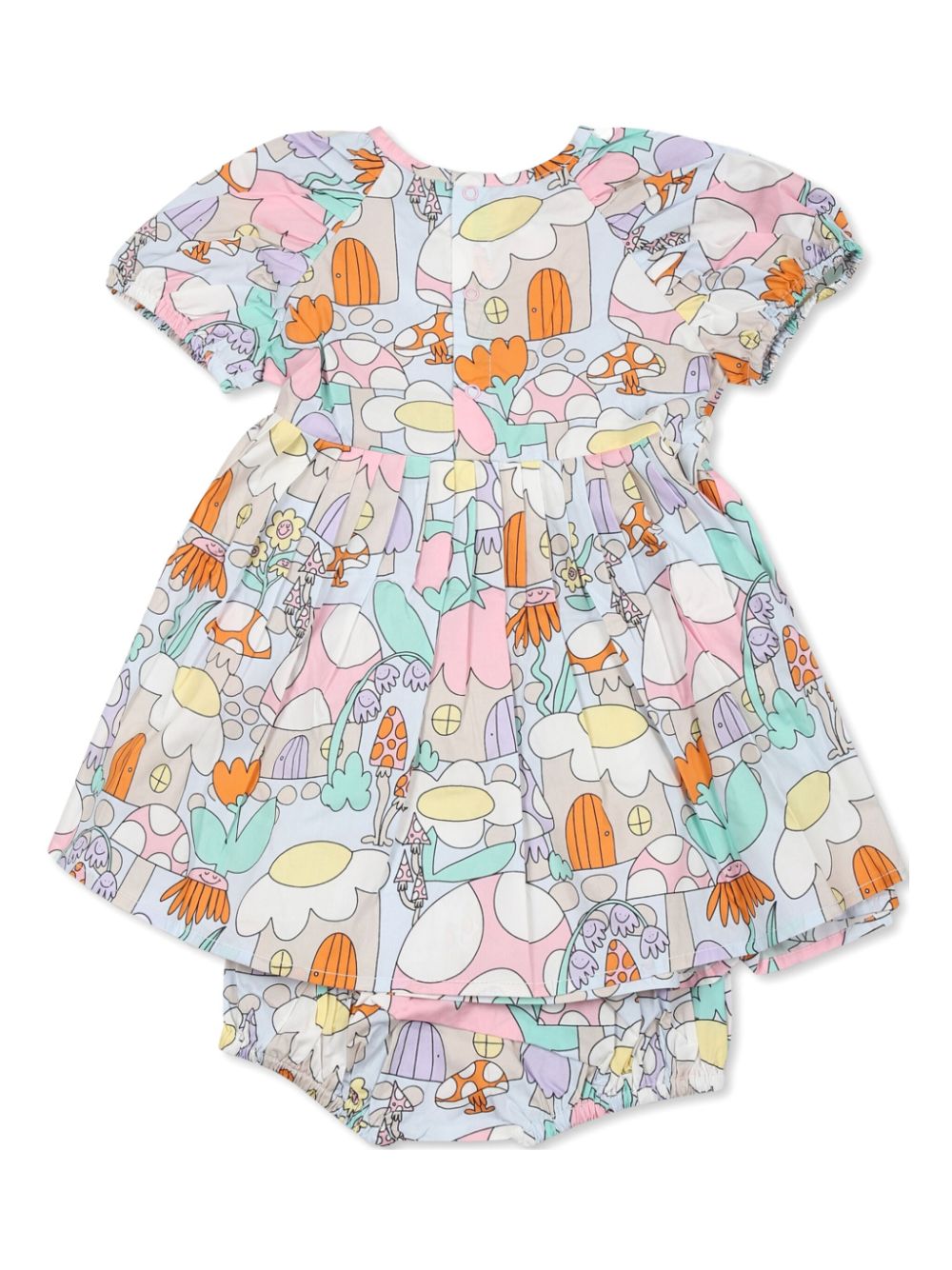 Abito per neonata Stella McCartney blu a fiori - Rubino Kids