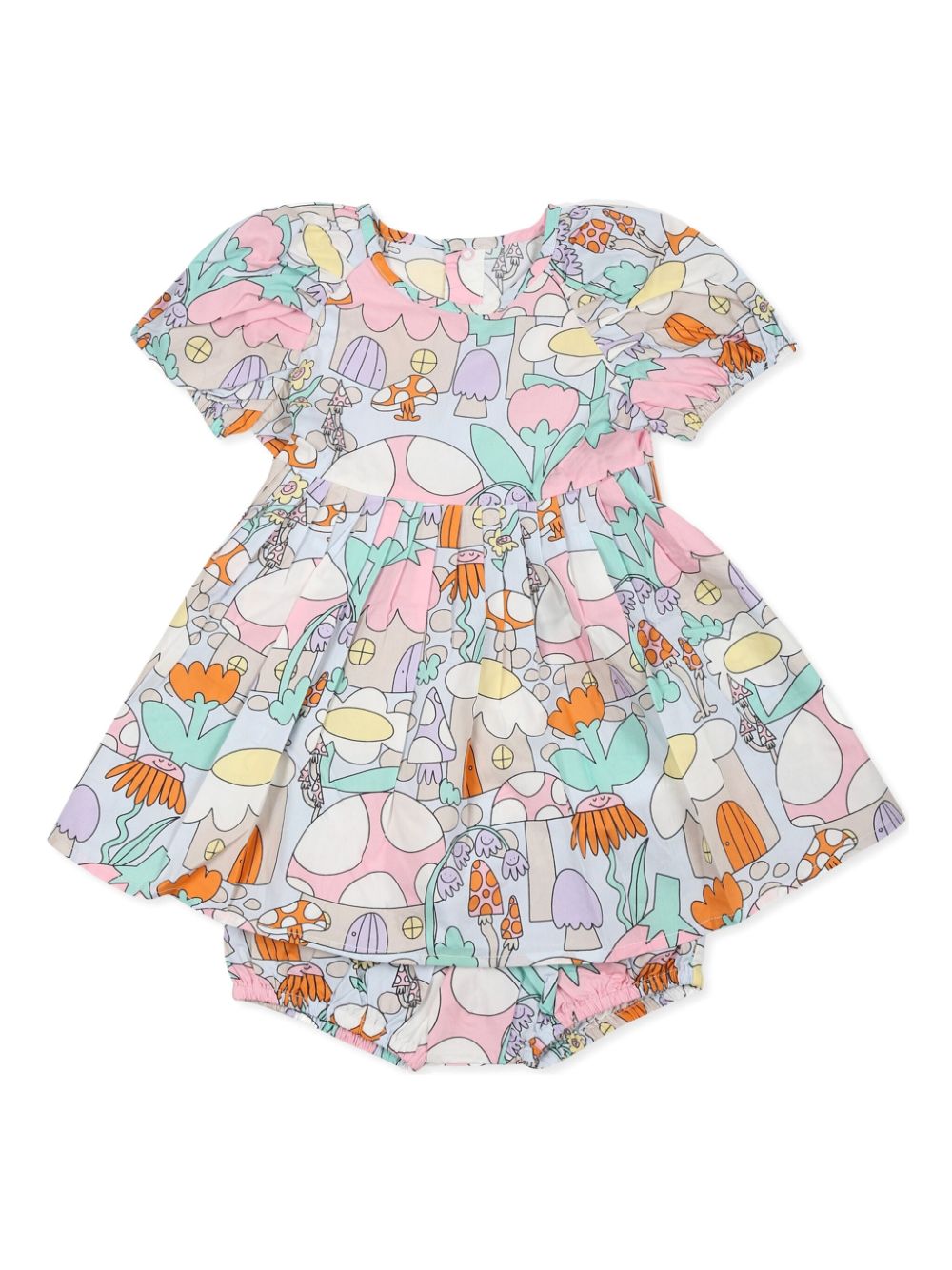 Abito per neonata Stella McCartney blu a fiori - Rubino Kids