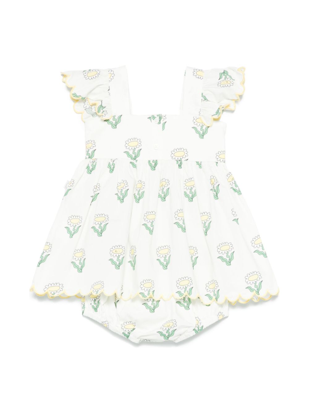 Abito per neonata Stella McCartney Kids bianco con stampa - Rubino Kids