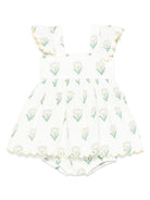 Abito per neonata Stella McCartney Kids bianco con stampa - Rubino Kids