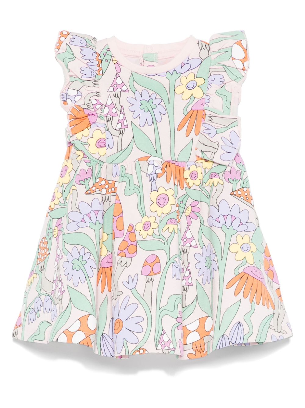 Abito per neonata Stella McCartney Kids rosa a fiori - Rubino Kids