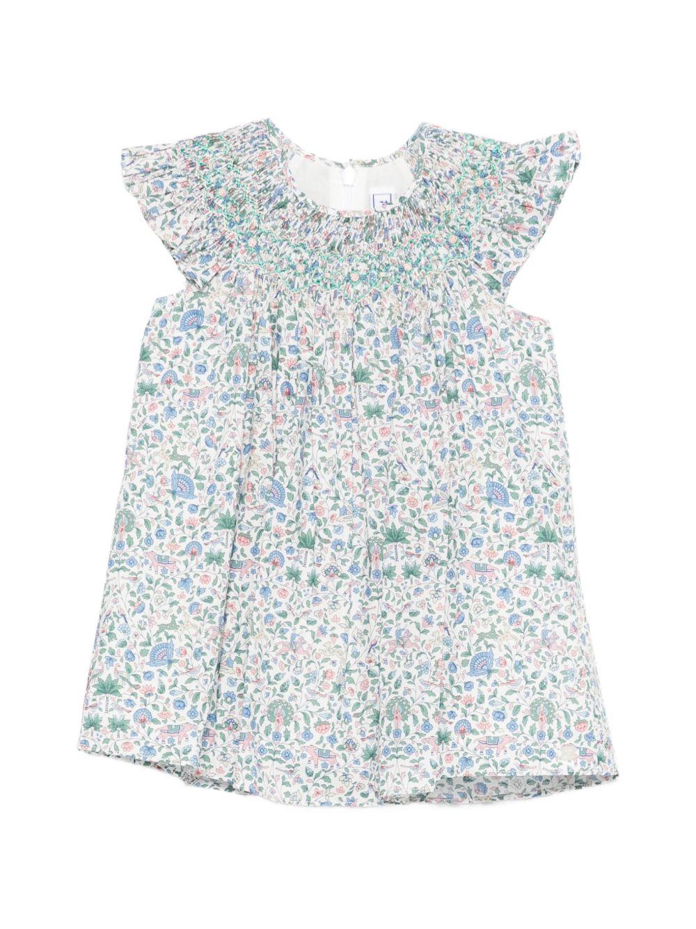 Abito per neonata Tartine & Chocolat multicolor a fiori con ruches - Rubino Kids