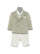 Abito per neonato Colorichiari verde con papillon abbinato - Rubino Kids