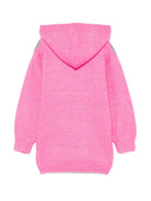 Abito rosa per bambina in maglia con stampa Billieblush - Rubino Kids