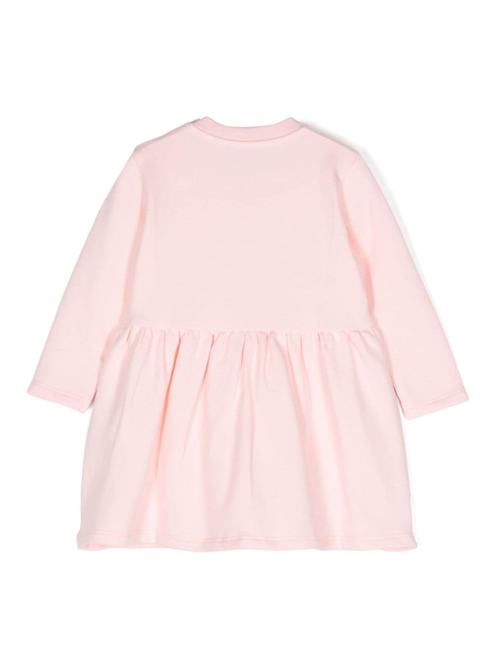 Abito svasato per neonata Moschino Kids rosa con stampa Teddy Bear - Rubino Kids