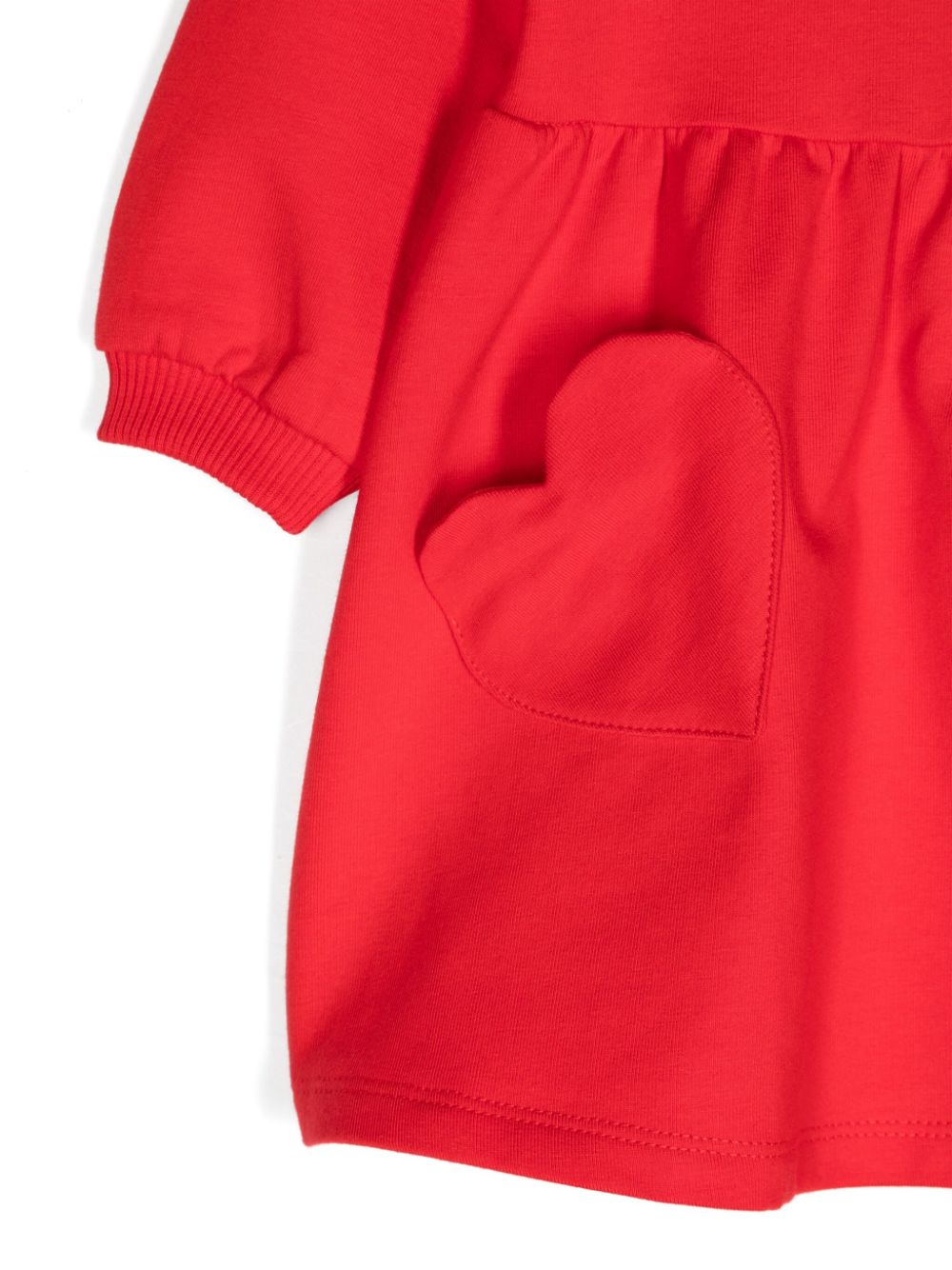 Abito svasato per neonata Moschino Kids rosso con stampa Teddy Bear - Rubino Kids