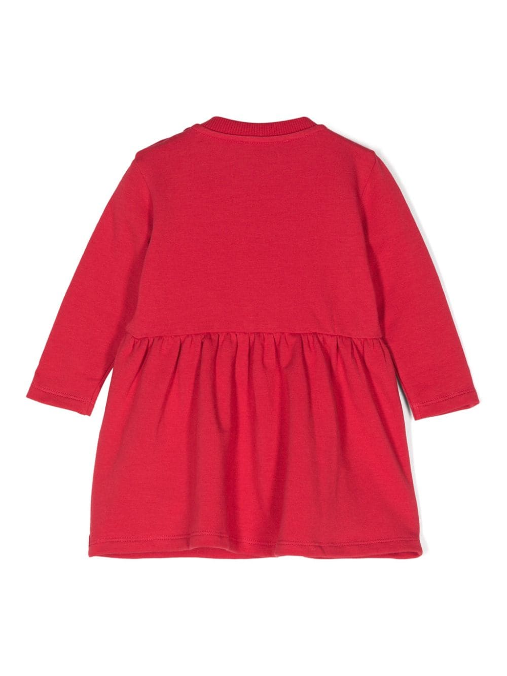 Abito svasato per neonata Moschino Kids rosso con stampa Teddy Bear - Rubino Kids