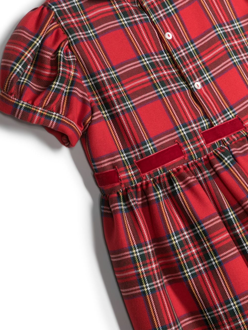 Abito tartan con pieghe - Rubino Kids