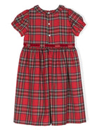 Abito tartan con pieghe - Rubino Kids