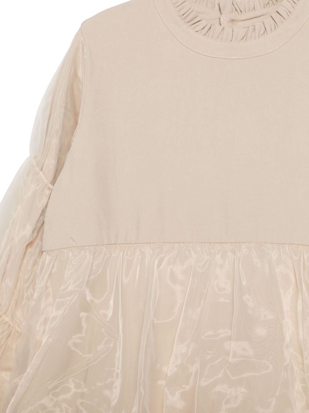 Abito Valentino per bambina Donsje beige con gonna a balze - Rubino Kids