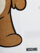 Accappatoio per neonati Moschino Kids bianco con stampa orsetto - Rubino Kids