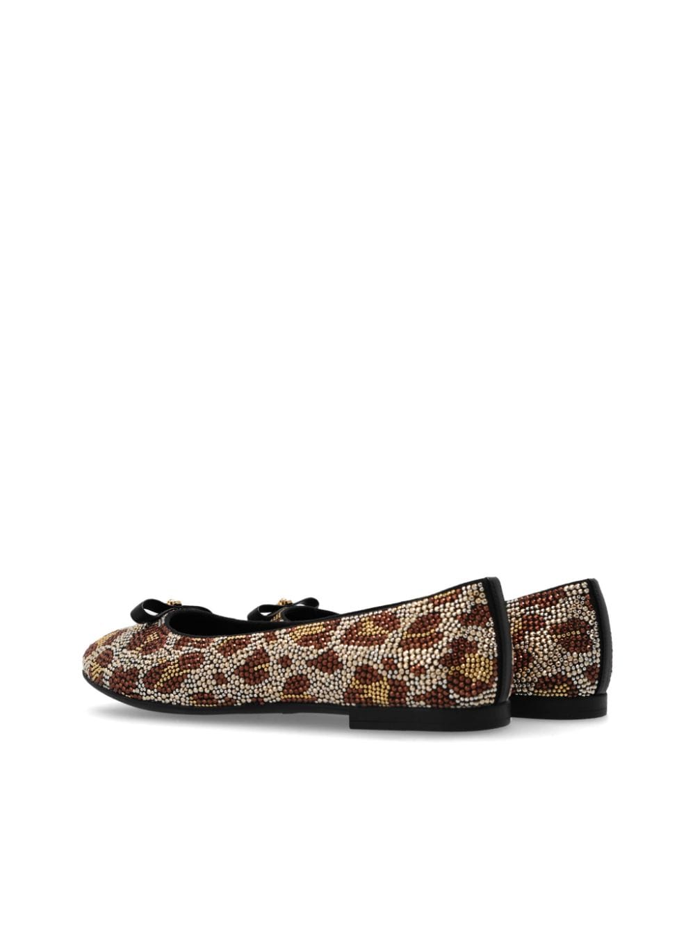 Ballerina per bambina Versace Kids marrone con motivo animalier - Rubino Kids