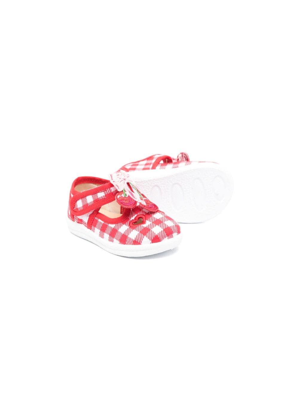 Ballerine a quadri con strappo - Rubino Kids