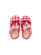 Ballerine a quadri con strappo - Rubino Kids