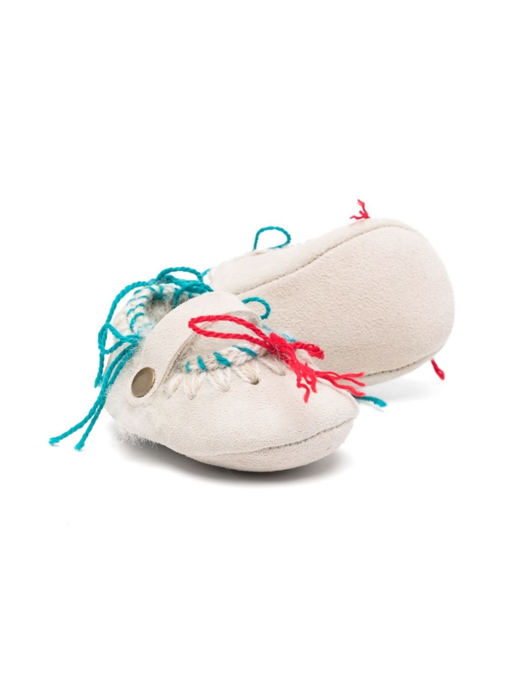 Ballerine con applicazione per neonata Mou Kids bianco con design slip - on - Rubino Kids