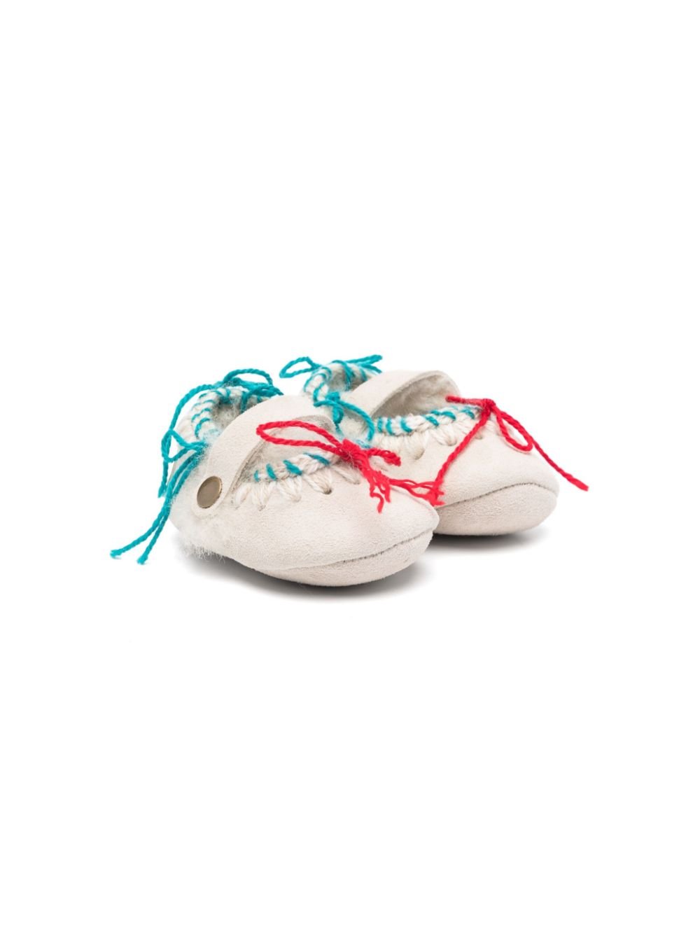 Ballerine con applicazione per neonata Mou Kids bianco con design slip - on - Rubino Kids