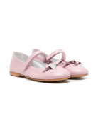 Ballerine con fiocco per bambina Monnalisa rosa con punta tonda - Rubino Kids