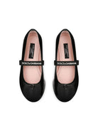 Ballerine con logo per bambina Dolce & Gabbana Kids nero con finitura lucida - Rubino Kids