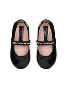 Ballerine con logo per bambina Dolce & Gabbana Kids nero con punta tonda - Rubino Kids