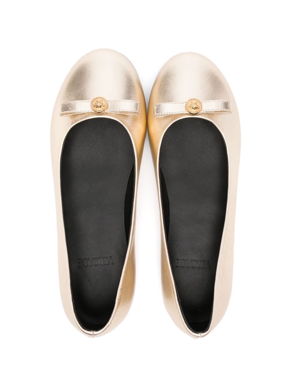 Ballerine con placca Medusa per bambina Versace Kids oro con punta tonda - Rubino Kids