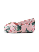 Ballerine con stampa per neonata Dolce & Gabbana Kids rosa con suola piatta - Rubino Kids