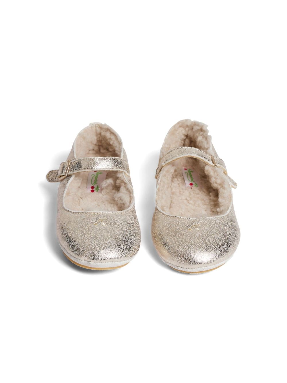 Ballerine Gavina per bambina Bonpoint oro con punta tonda - Rubino Kids