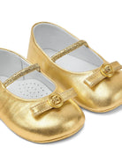 Ballerine Gianni Ribbon per neonata Versace Kids color oro - Rubino Kids