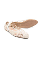 Ballerine in pelle per bambina Eli1957 beige con cinturino - Rubino Kids