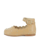 Ballerine per bambina Chloé Kids beige con orlo a smerlo - Rubino Kids