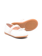 Ballerine per bambina Dolce & Gabbana Kids bianco con fascia con logo - Rubino Kids