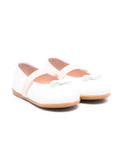 Ballerine per bambina Dolce & Gabbana Kids bianco con fascia con logo - Rubino Kids