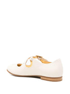 Ballerine per bambina Elisabetta Franchi La Mia Bambina crema con cinturino in fibbia<BR/> - Rubino Kids