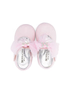 Ballerine per bambina Monnalisa rosa con placca con logo - Rubino Kids