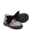 Ballerine per bambina rosa e nero con glitter Florens - Rubino Kids