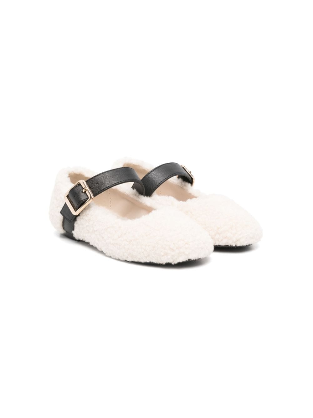 Ballerine per bambina Stella McCartney Kids bianco in pelliccia sintetica - Rubino Kids