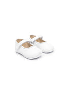 Ballerine per neonata Andrea Montelpare bianco con chiusura a strappo - Rubino Kids