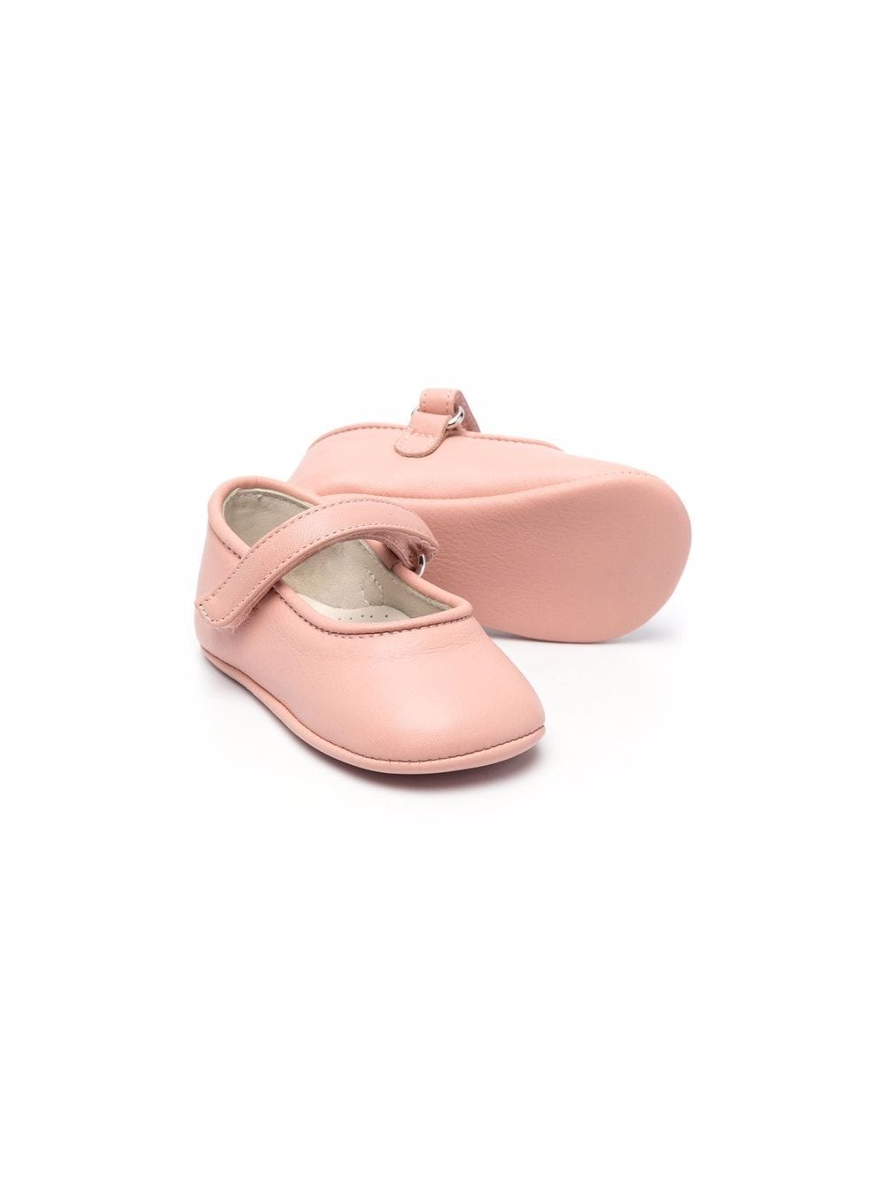 Ballerine per neonata Andrea Montelpare rosa con chiusura a strappo - Rubino Kids