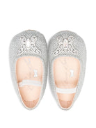 Ballerine per neonata Aruna Seth argentate con applicazione farfalla - Rubino Kids