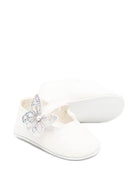 Ballerine per neonata BabyWalker bianco con farfalle - Rubino Kids