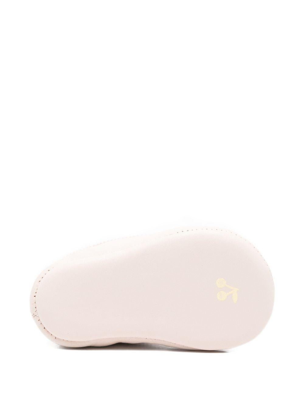 Ballerine per neonata Bonpoint rosa con dettaglio fiocco fucsia - Rubino Kids