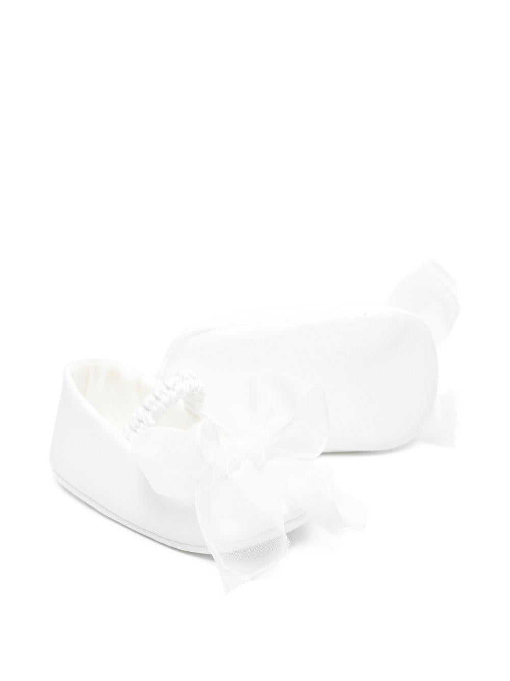 Ballerine per neonata Colorichiari bianche con fiocco - Rubino Kids