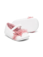 Ballerine per neonata Colorichiari bianco con fiocco rosa - Rubino Kids