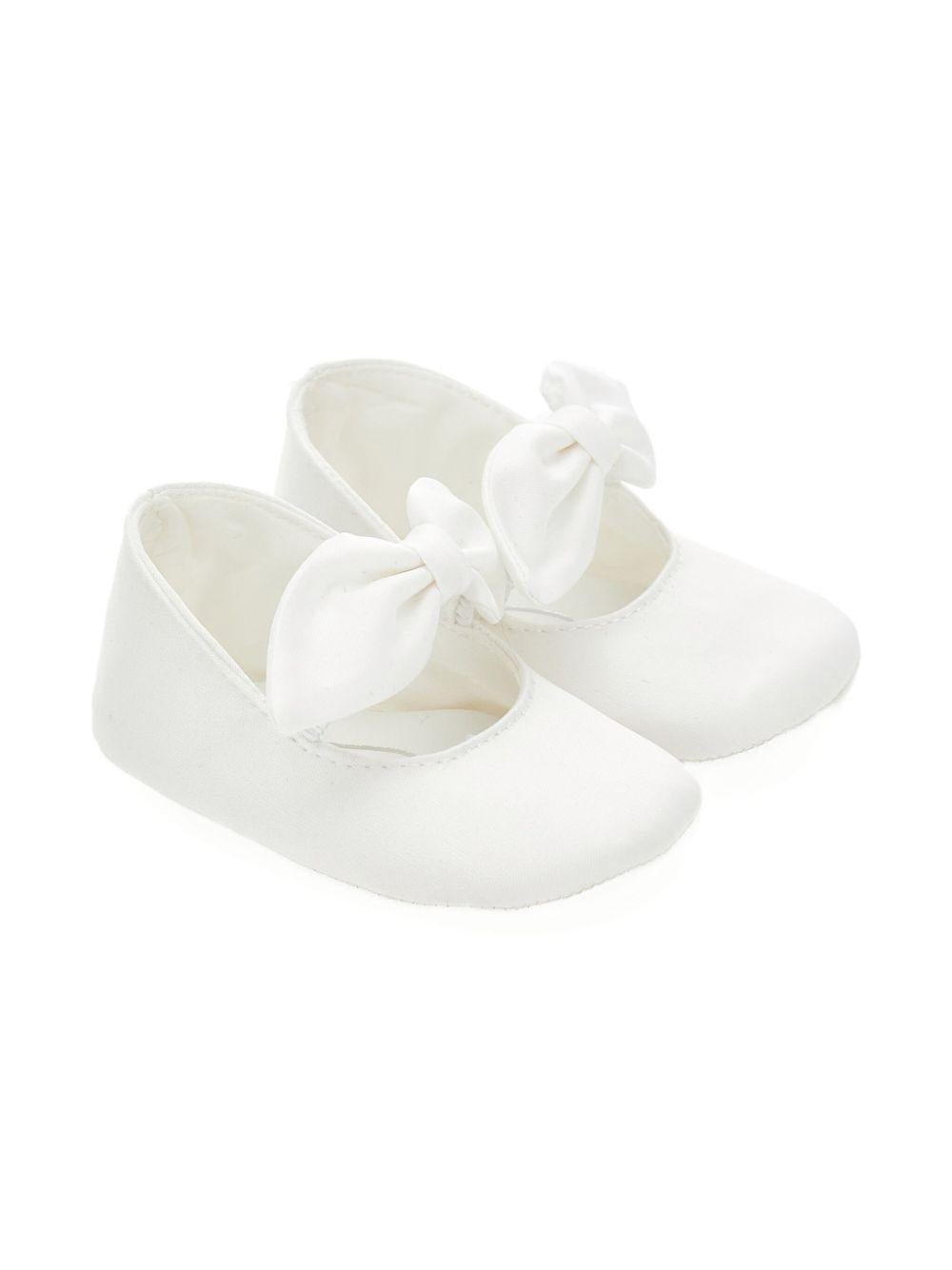 Ballerine per neonata Monnalisa bianco con fiocco - Rubino Kids