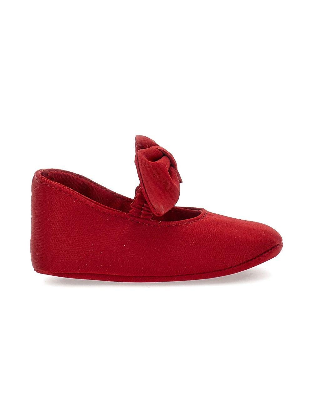Ballerine per neonata Monnalisa rosso con fiocco - Rubino Kids
