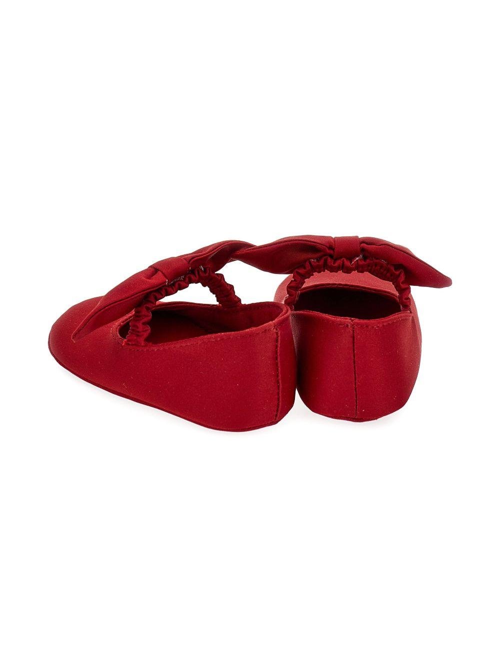 Ballerine per neonata Monnalisa rosso con fiocco - Rubino Kids