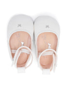 Ballerine primi passi per neonata Aruna Seth Margot bianco con chiusura a strappo alla caviglia - Rubino Kids