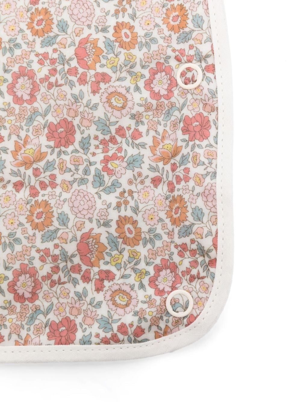 Bavaglino per neonata Bonpoint bianco a fiori multicolore - Rubino Kids