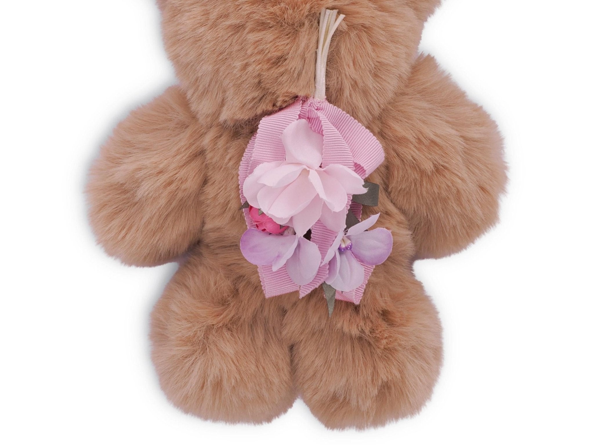 Bear Trick per bambina Monnalisa beige con fiore rosa - Rubino Kids