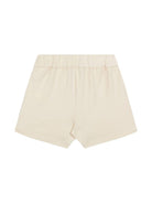 Bermuda con logo per neonato Moschino Kids beige con vita elasticizzata - Rubino Kids