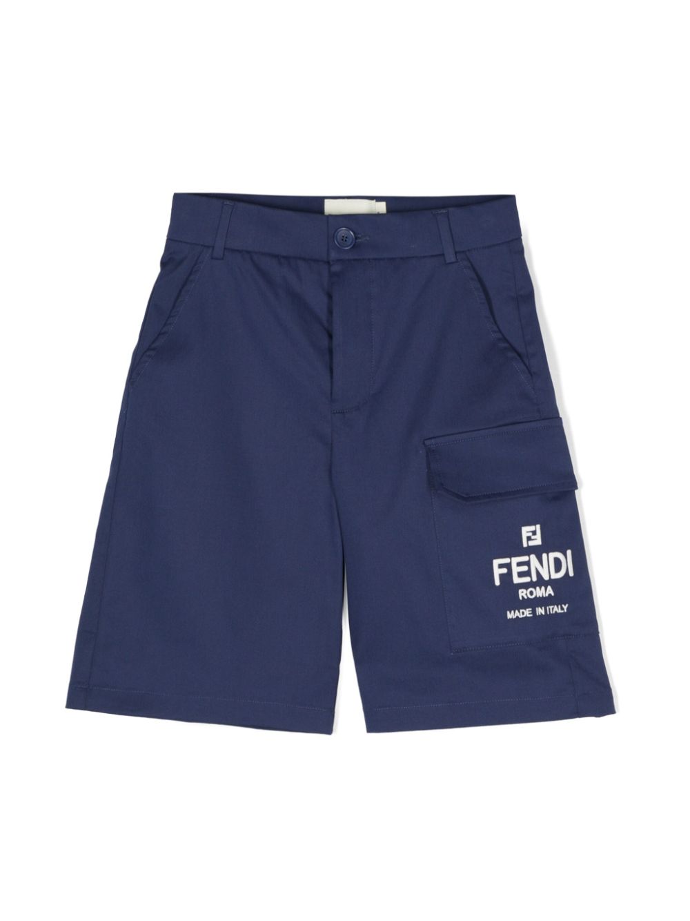 Bermuda junior in gabardina blu - Rubino Kids